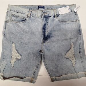 Arizona Jean Company Men's Distressed Light Blue Jean Shorts